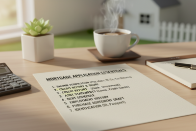 mortgage application checklist USA